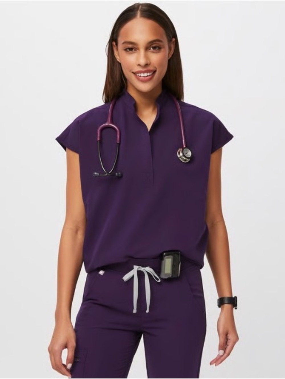 FIGS Rafaela Digital Grape Scrub Top V-Neck XXL PO6727 Limited Edition